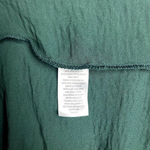 a.n.a. Emerald Green Blouse with Ruched Sleeves - Picture 10 of 10